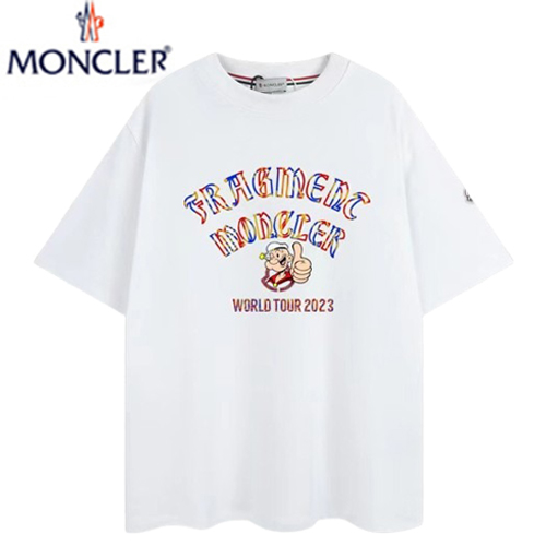 MONCLER-06117 몽클레어 화이트 프린트 장식 티셔츠 남여공용