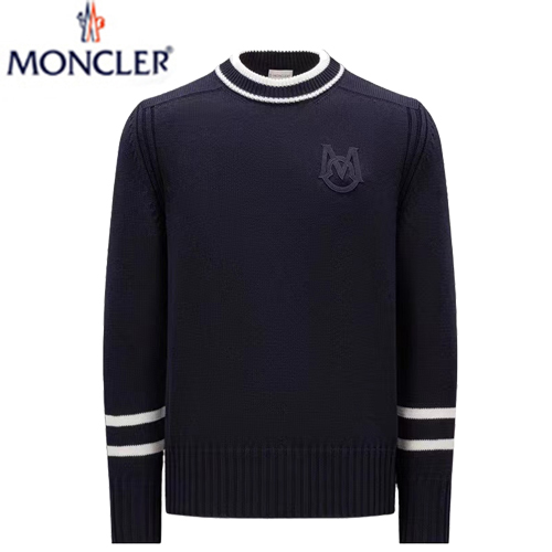 MONCLER-I20919 몽클레어 네이비 모노그램 코튼 스웨터 남성용
