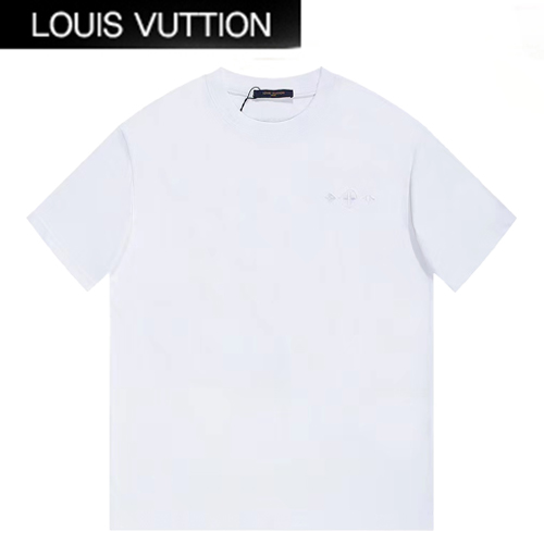 LOUIS VUITTON-03228 루이비통 화이트 LV 시그니처 장식 티셔츠 남여공용