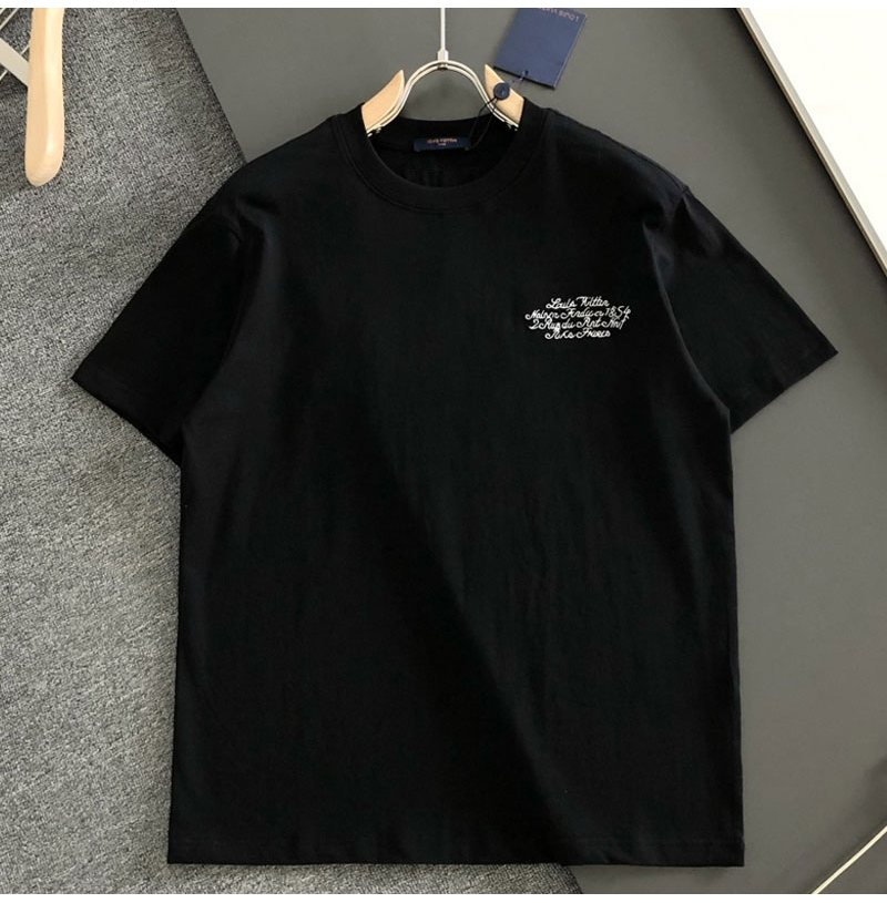 LOUIS VUITTON-04094 루이비통 봄/여름 최신 크루넥 자수 패션 반팔 티셔츠