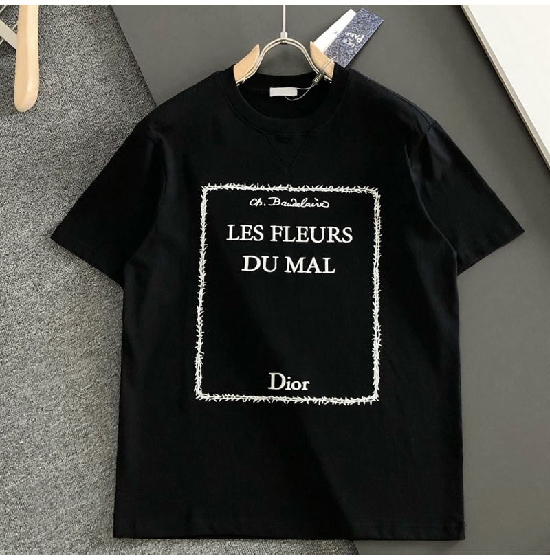 DIOR-04095 디올 2026SS 봄/여름 최신 크루넥 자수 패션 반팔 티셔츠