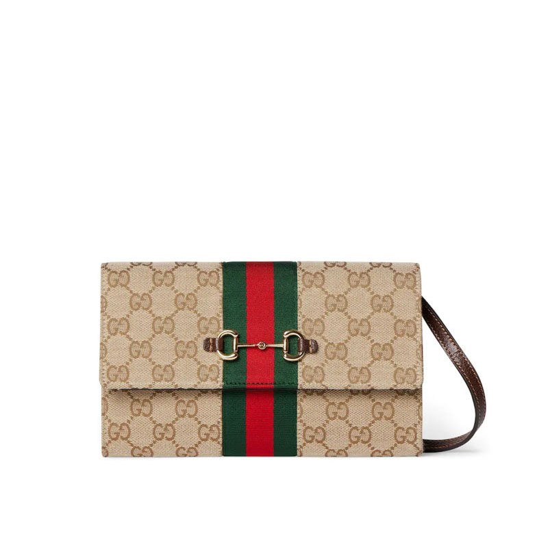 [스페셜오더]GUCCI 867120 FAF88 9645 구찌 홀스빗 웹 스트랩 지갑