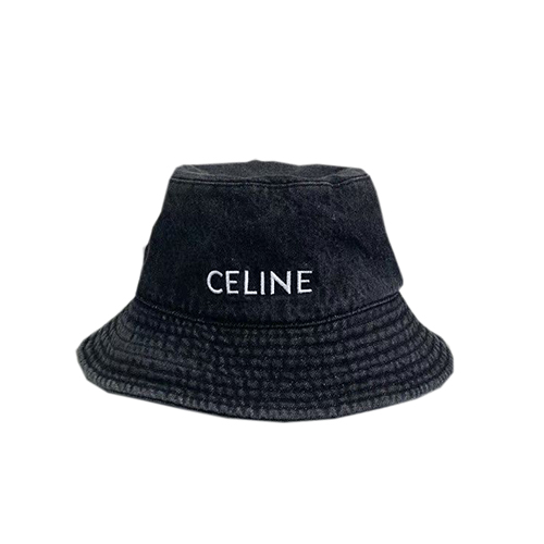 CELINE-102011 셀린느 블랙 데님 CELINE 아플리케 장식 버킷 햇 남여공용