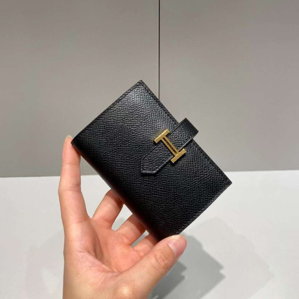 [스페셜오더]HERMES-에르메스 블랙/골드 앱송 베안 미니 카드 홀더 10.5cm