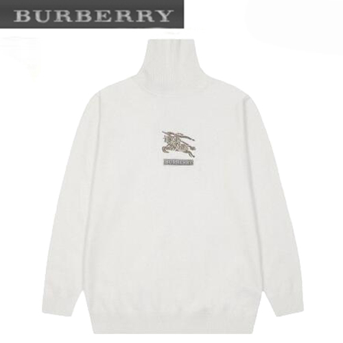 BURBERRY-011819 버버리 화이트 스터드 장식 하이넥 스웨터 남성용