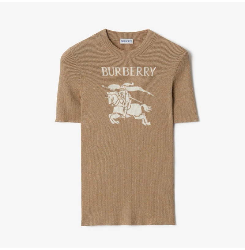 BURBERRY-80251414 버버리 265S 승마 기사 엠블럼 울 혼방 니트 반팔