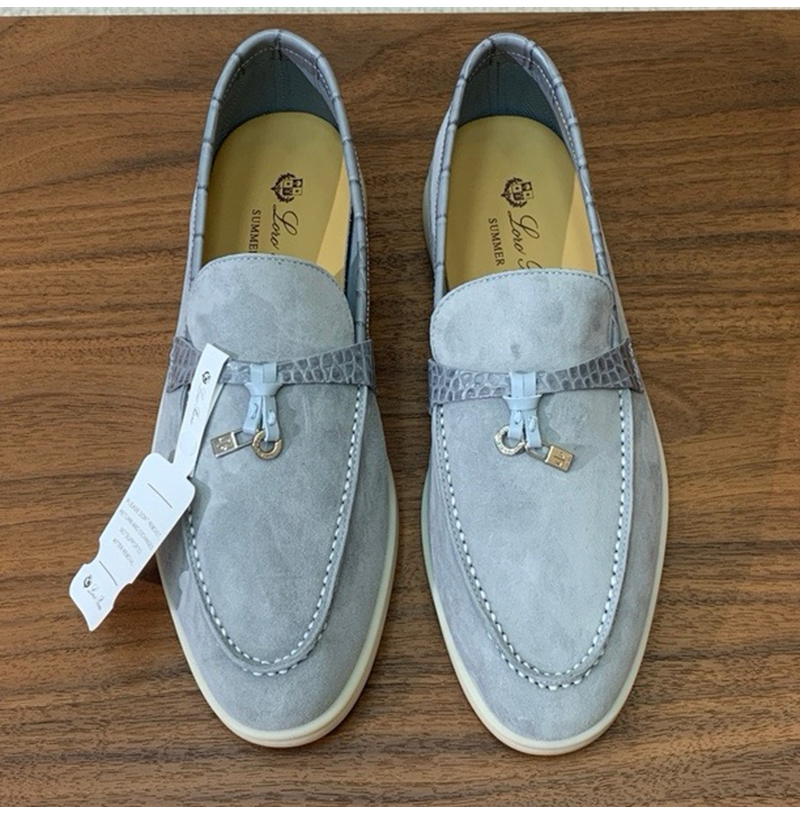 Loro Piana-052722 로로 피아나 스웨이드 컬러블록 플랫 슈즈 남녀성용 (10컬러)