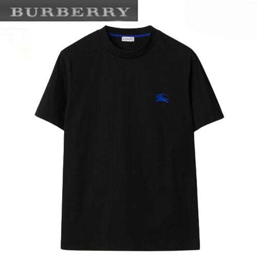 BURBERRY-80882981 버버리 블랙 코튼 티셔츠 남성용