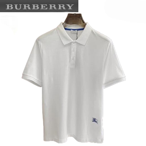 BURBERRY-04269 버버리 화이트 코튼 폴로 티셔츠 남성용