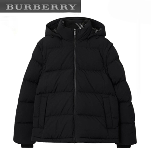 BURBERRY-80969111 버버리 블랙 디태처블 슬리브 나일론 비드포드 퍼퍼 재킷 남여공용