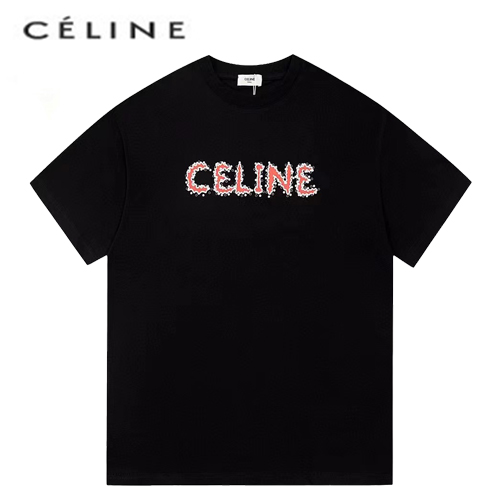 CELINE-03012 셀린느 블랙 스터드 장식 티셔츠 남여공용