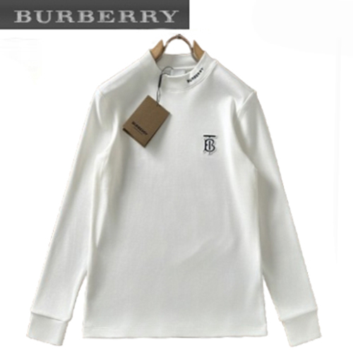 BURBERRY-01082 버버리 화이트 TB 로고 아플리케 장식 스웨트셔츠 남성용