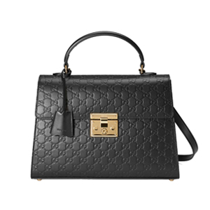 [스페셜오더]GUCCI-428208 1000 구찌 Padlock 패드락 시그니처 미디엄 탑 핸들백 블랙