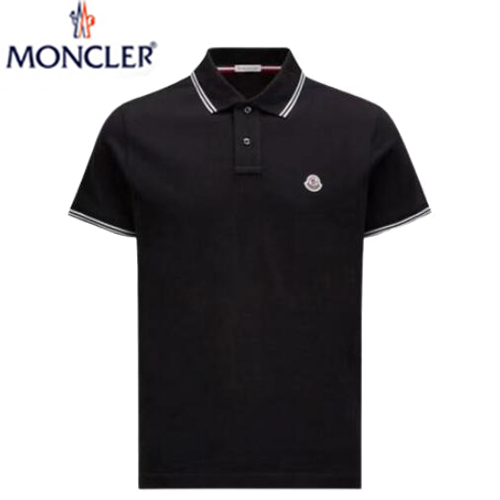 MONCLER-05213 몽클레어 블랙 로고 모티프 폴로 티셔츠 남성용