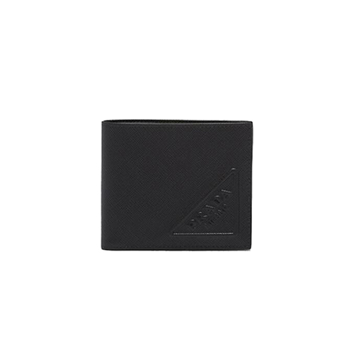 [스페셜오더]PRADA-2MO513 프라다 블랙 엠보싱 트라이앵글 로고 지갑