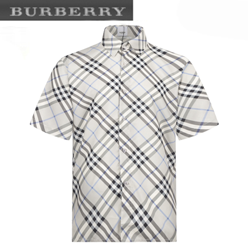 BURBERRY-05196 버버리그레이 체크 무늬 셔츠 남성용