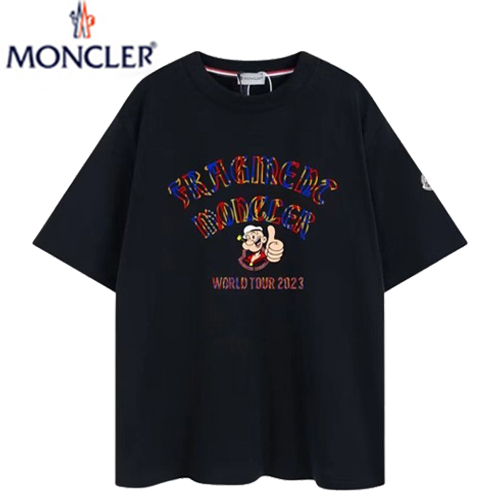 MONCLER-06116 몽클레어 블랙 프린트 장식 티셔츠 남여공용