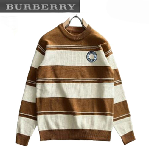 BURBERRY-12218 버버리 브라운 스트라이프 스웨터 남성용